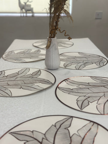 Leaf Metallic Embossed Mats