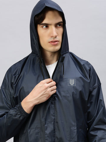 Long Sleeves Fantasy Adjustable Hooded & Zipper Top And Bottom Rainsuit & Pant Set (XXL)