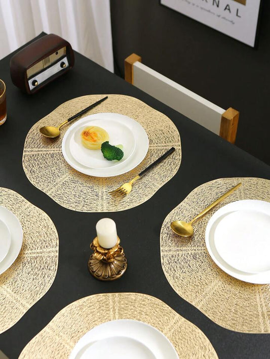 Golden Web Metallic Table Mats