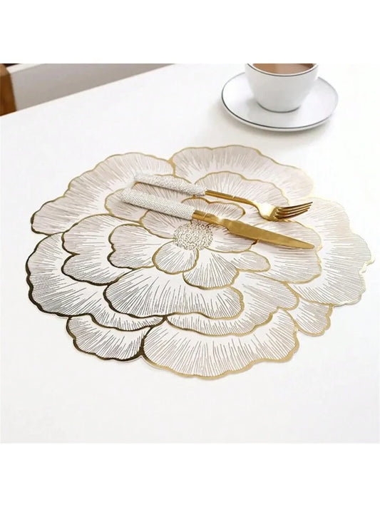 Mist Flower Metallic Table Mats
