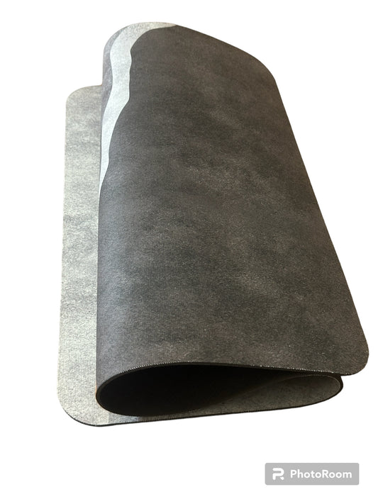 Anti-Slip Quick Drying Bath Mat, Grey Magic, Absorbent PVC (24βX16β)