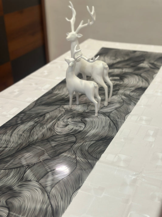 White Blocks Table Cover