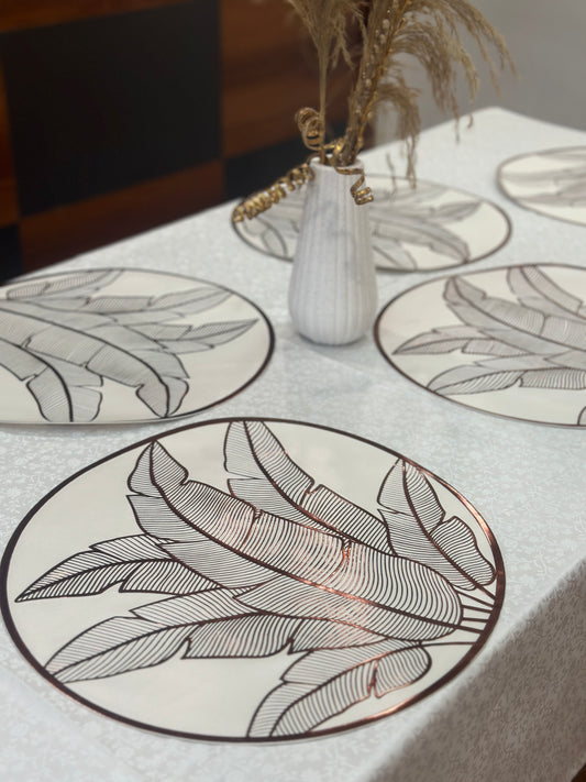 Leaf Metallic Embossed Mats