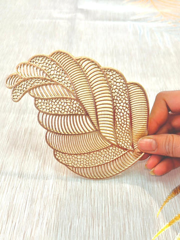 Leaf Metallic Coaster (Pack of 6)