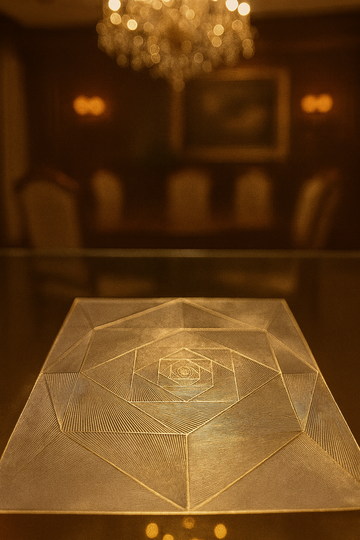 Rose Box Rectangle Metallic Placemats