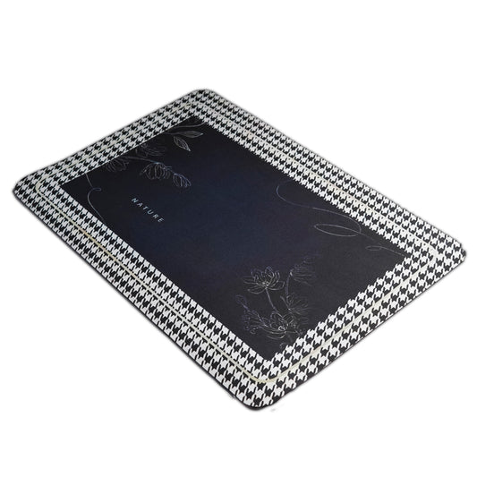 Anti-Slip Quick Drying Bath Mat, Nature Black, Absorbent PVC (24βX16β),