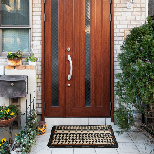 Anti-Slip Quick Drying Bath Mat, Black Fashion, Absorbent PVC (24βX16β)