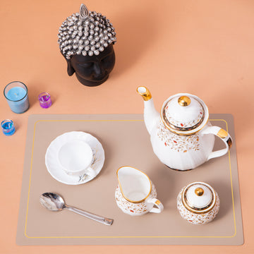 Fancy Table Mat Classy Rectangle Chocolate