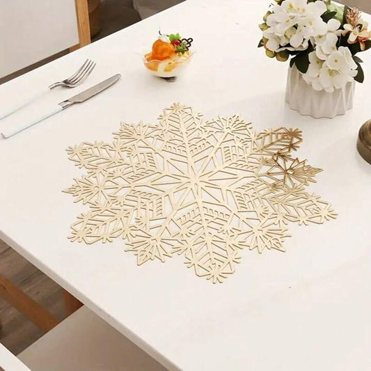Snowflakes Metallic Table Mats