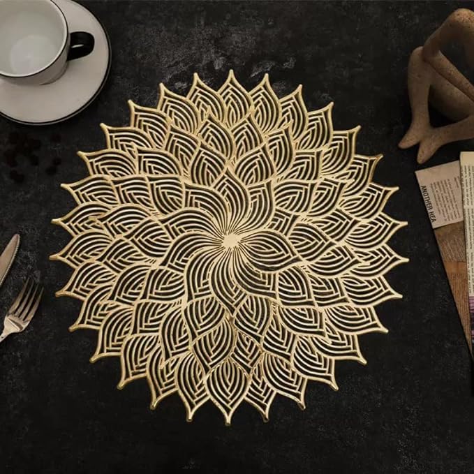 Star Flower Metallic Table Mat