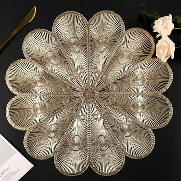 Premium Flower Decor Metallic Table Mats