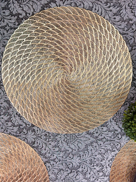 Spiral Bloom Metallic Table Mats