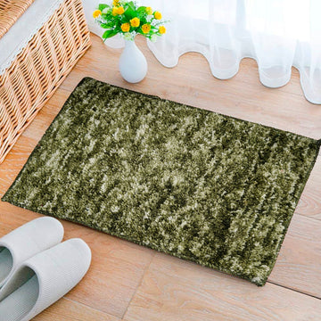 Super Soft Microfiber Anti Slip Door Mat Fur (Green, 23” x 15”)