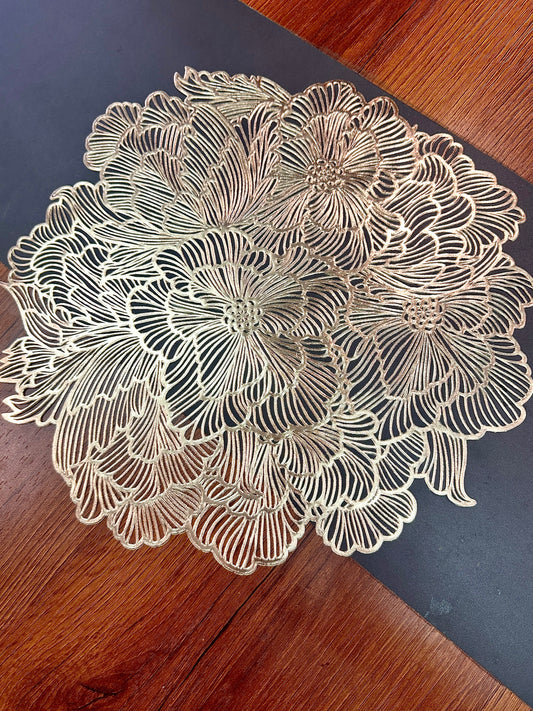 Flower Passion Metallic Table Mats