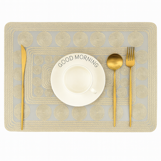Premium Circle Magic Metallic Table Placemats