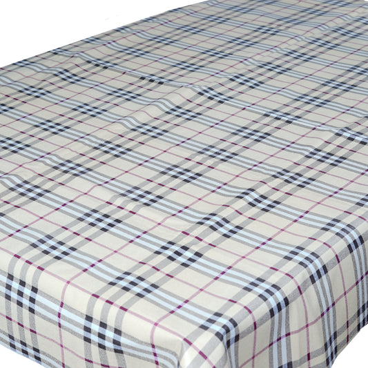 Luxury Table Cover White Check - Rectangular