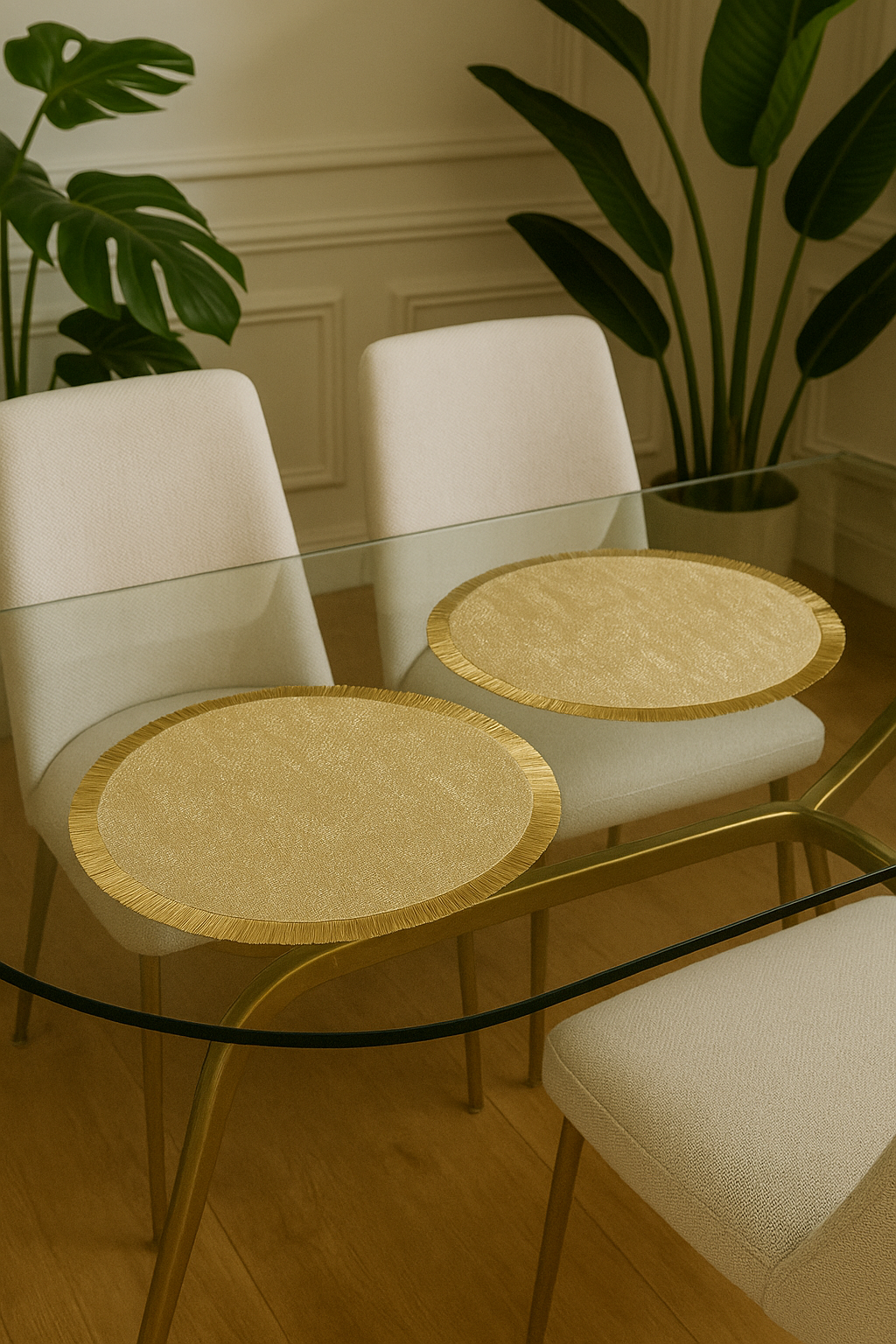 Frill Magic Oval Metallic Table Placemats