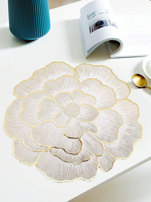 Mist Flower Metallic Table Mats