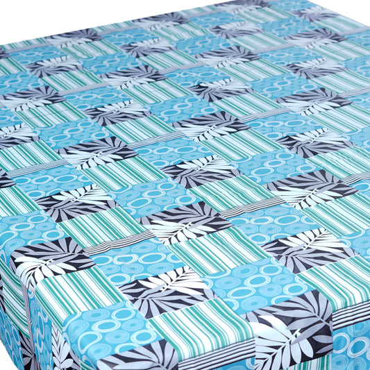 Classy Blue Leaf Table Cover - Rectangular