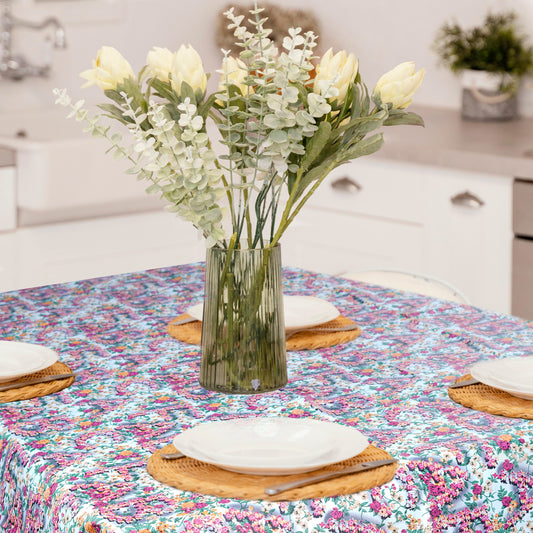 Luxury Furnishings Fancy Table Cover Flower Bunch Design - Mix