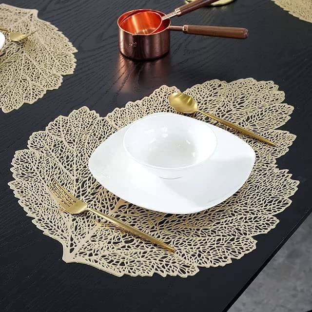 Metallic Leaf Table Mats