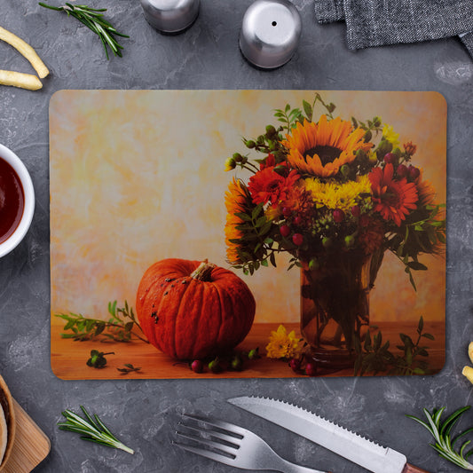 Latest Table Mats Pack of 6 with Coasters, Orange (TORO, Pumpkin)