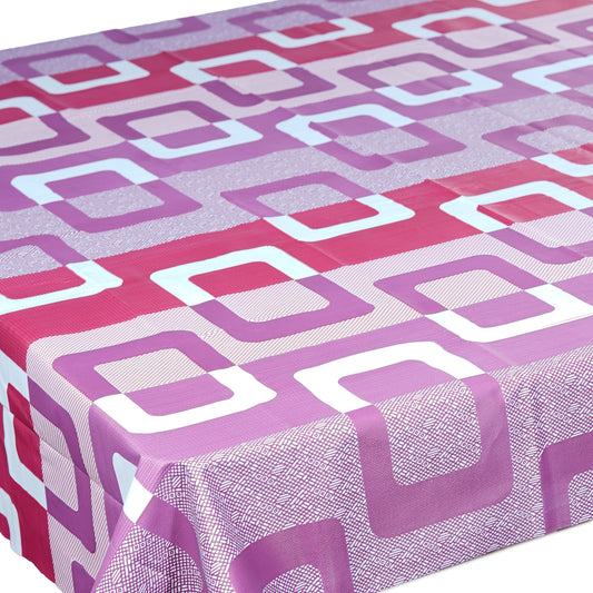 Luxury Furnishings Fancy Table Cover Pink Box Design - Pink & Purple