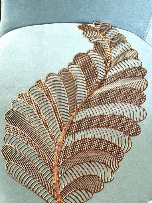 Swirl Leaf Metallic Table Mats