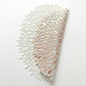 Droplet Flower Metallic Table Placemats