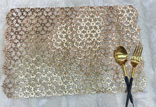 Tiny Flowers Metallic Table Mats