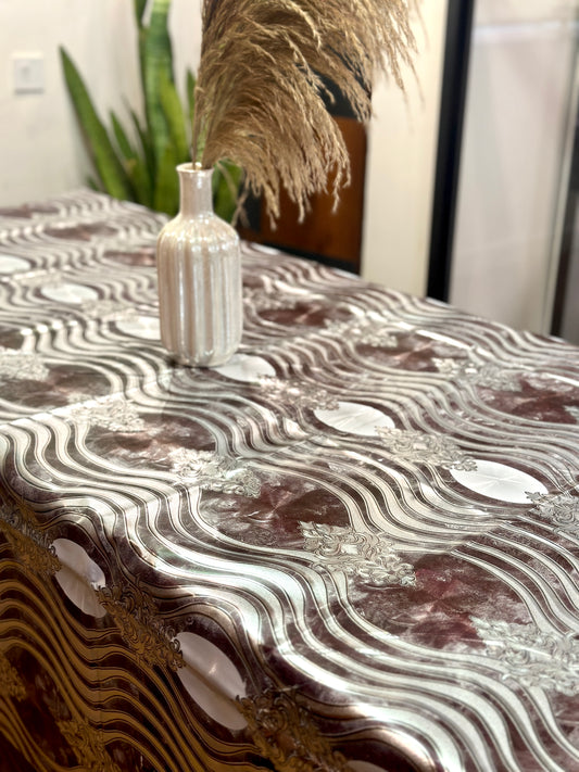 Metallic Waves Table Cover