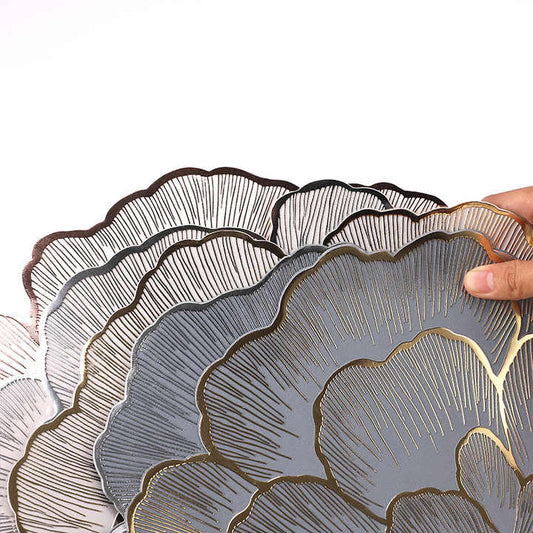 Mist Flower Metallic Table Mats