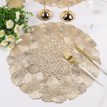 Floral Mist Metallic Table Mats