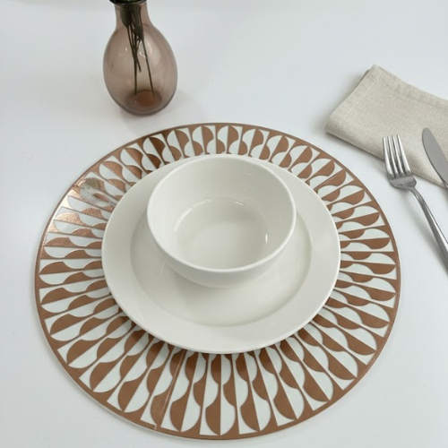Swirl Spiral Metallic Table Placemats
