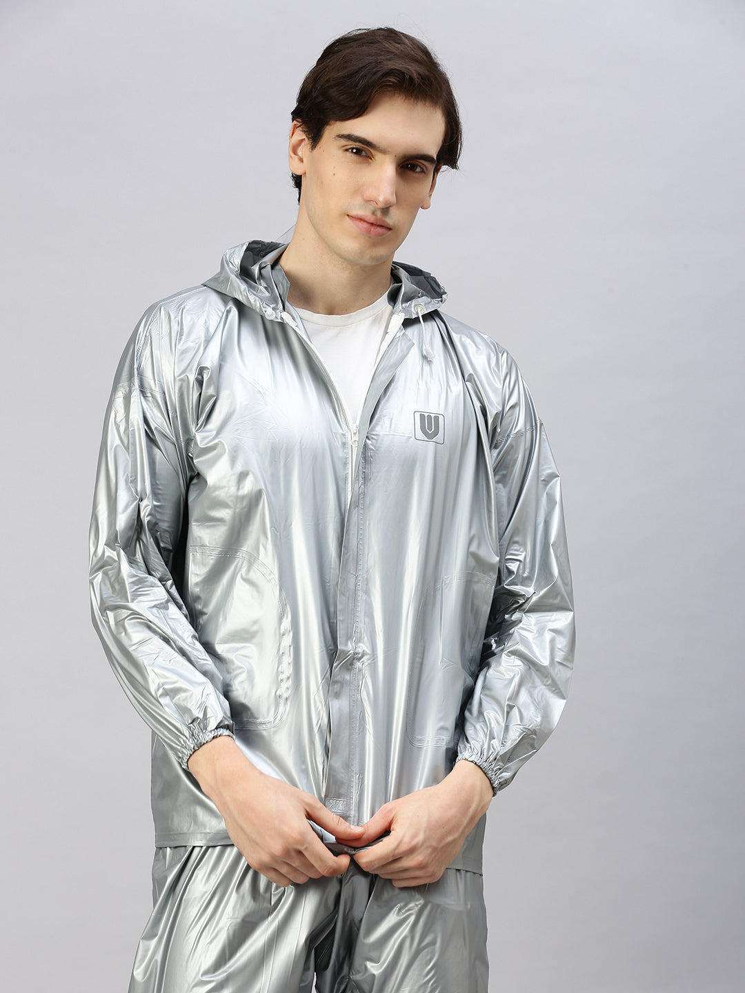 Men's Silver Rainsuit & Pant Set