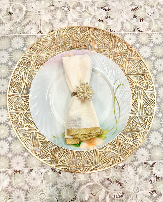 Triangle Fusion Metallic Table Mats