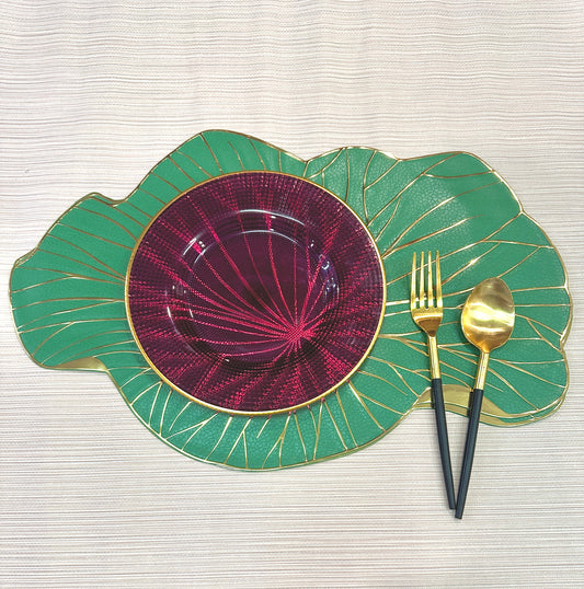 Hibiscus Metallic Table Mats