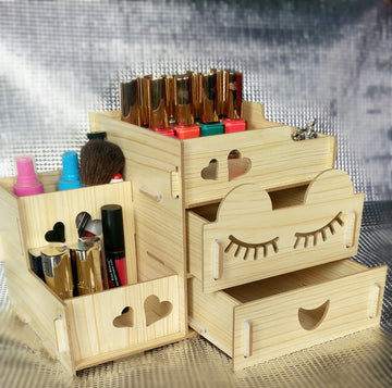 Wooden Organiser With Drawers