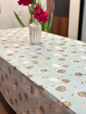 Pista Floral Shimmer Table Cover