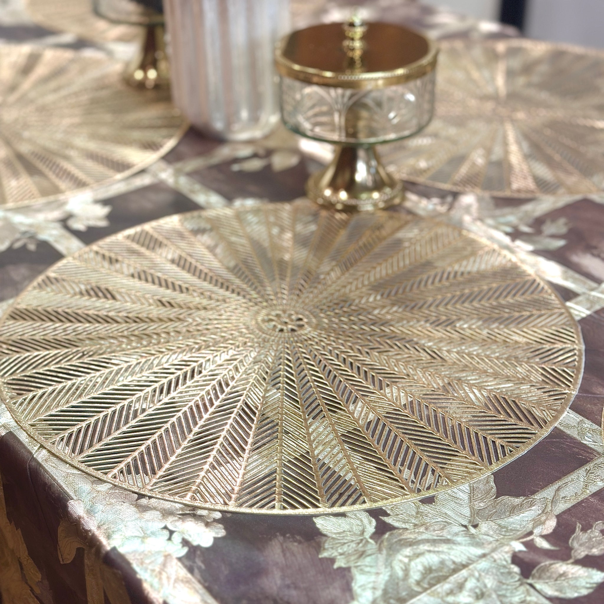 Floral Fizz Metallic Table Mats