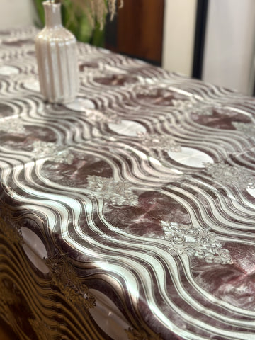 Metallic Waves Table Cover