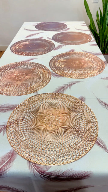 Premium Flower Attraction Metallic Table Mats