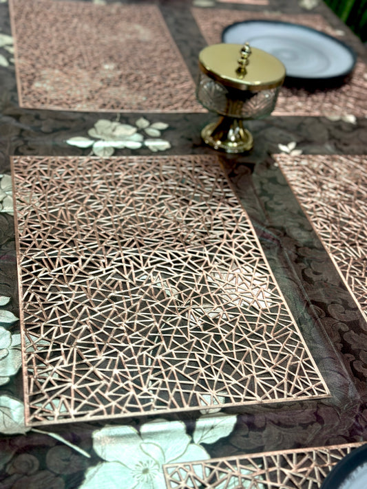 Web Magic Rectangle Metallic Table Mats