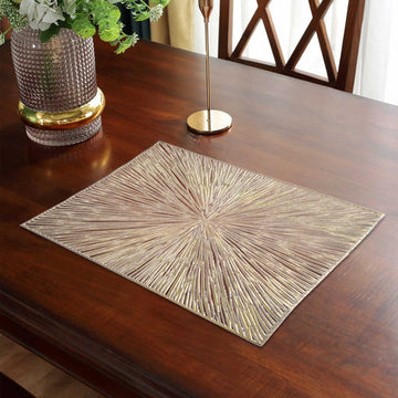 Fireworks Rectangle Metallic Table Mats