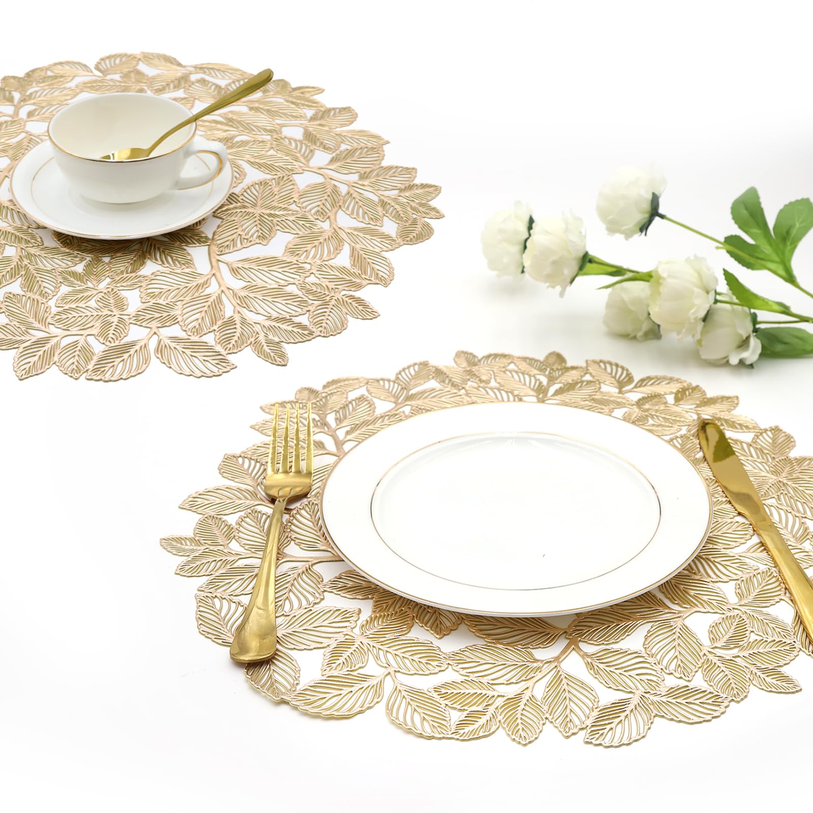 Leaf Garden Metallic Table Mats