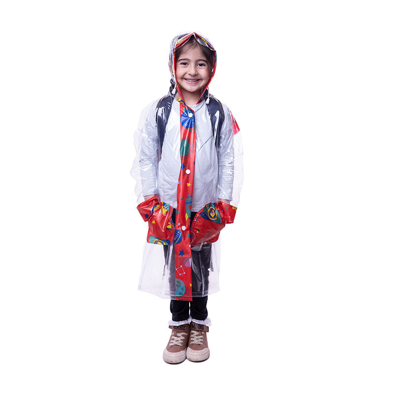 Kids Waterproof Long Sleeves Raincoat Magic - Transparent