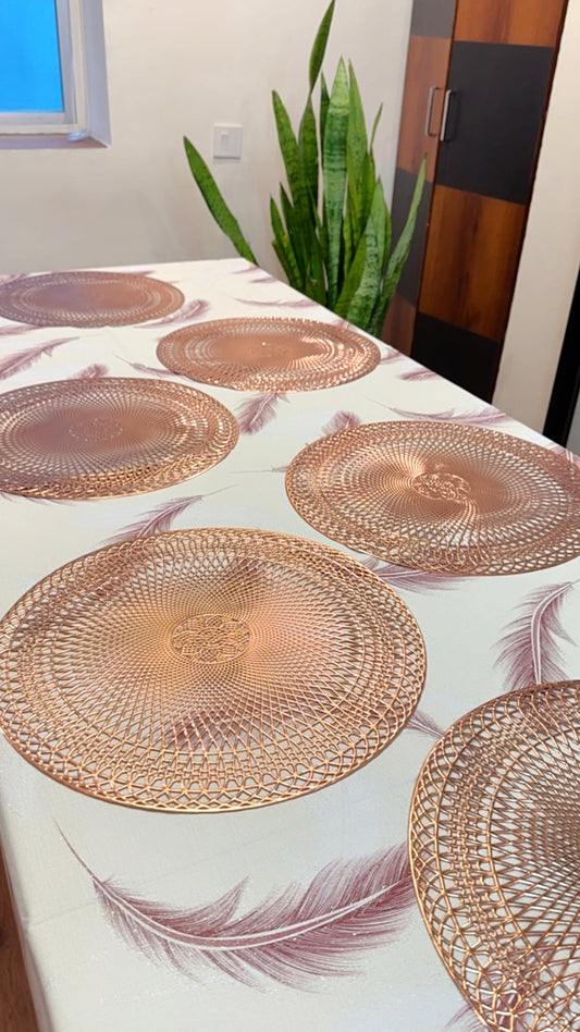 Premium Flower Attraction Metallic Table Mats