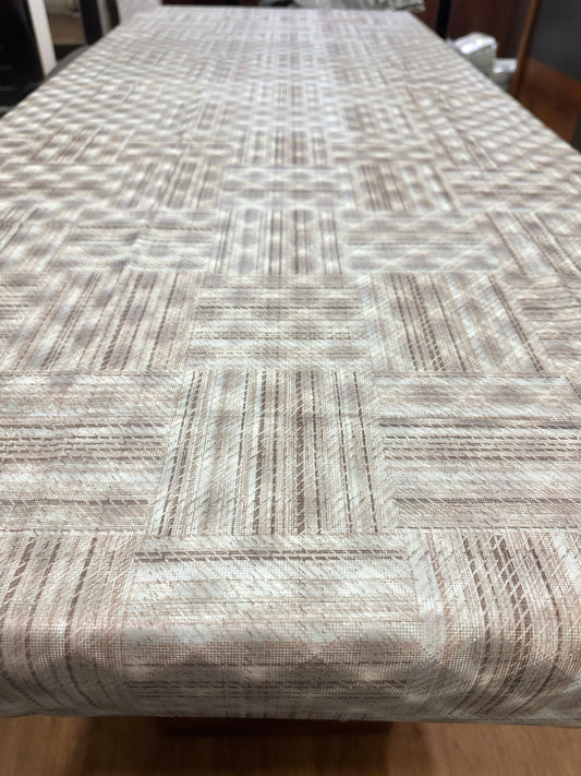 Brownish Pearl White Lines Premium Table Cover