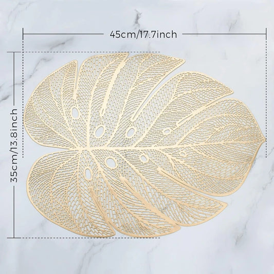 Mystic Leaf Metallic Table Mats