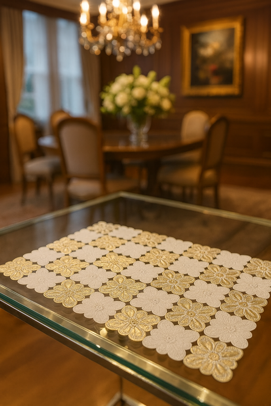 Checks Flower Table Placemats